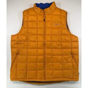 Magellan Outdoors Insulated Puffer Vest Orange Blue Men’s 2XL Classic Fit